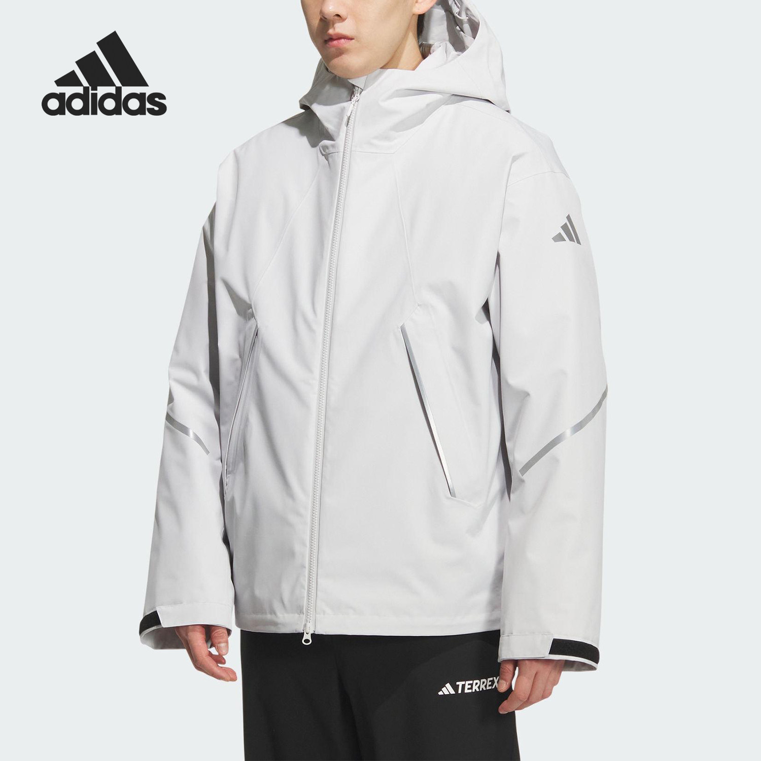 Adidas/阿迪达斯官方正品2025男女防水透湿三合一冲锋衣KT4970