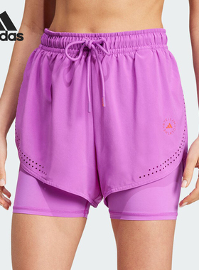 Adidas/阿迪达斯正品TPR 2IN1SH女士二合一系带短裤IT8224