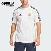 阿迪达斯正品 2025男士 透气运动经典 Adidas 足球训练短袖 JF2591