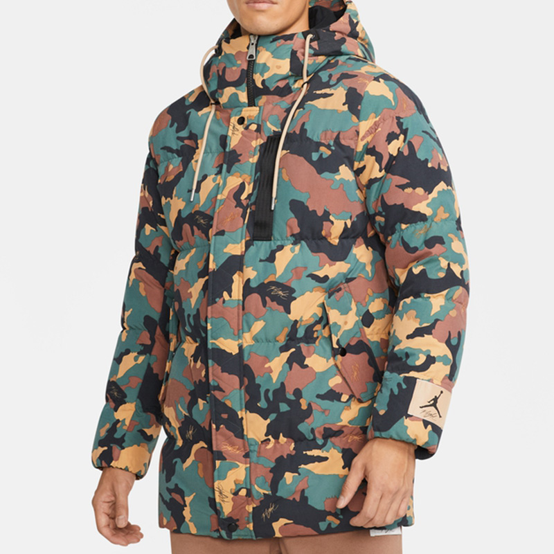 迷彩Nike/耐克连帽男子羽绒服