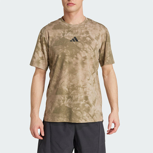 Adidas/阿迪达斯正品夏季男士圆领运动健身印花透气短袖T恤JX6286