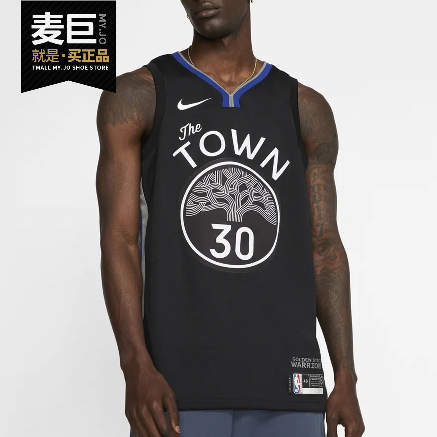 Nike/耐克正品当季新款勇士队库里 CE城市版SW男子运动球衣AV4638