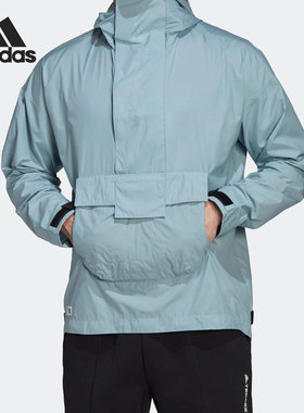 Adidas/阿迪达斯正品当季新款休闲连帽男子运动夹克 HA7691