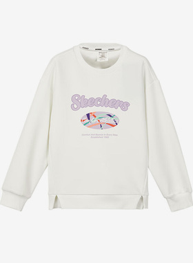 Skechers/斯凯奇正品大童简约舒适潮流针织套头运动卫衣 P323G046