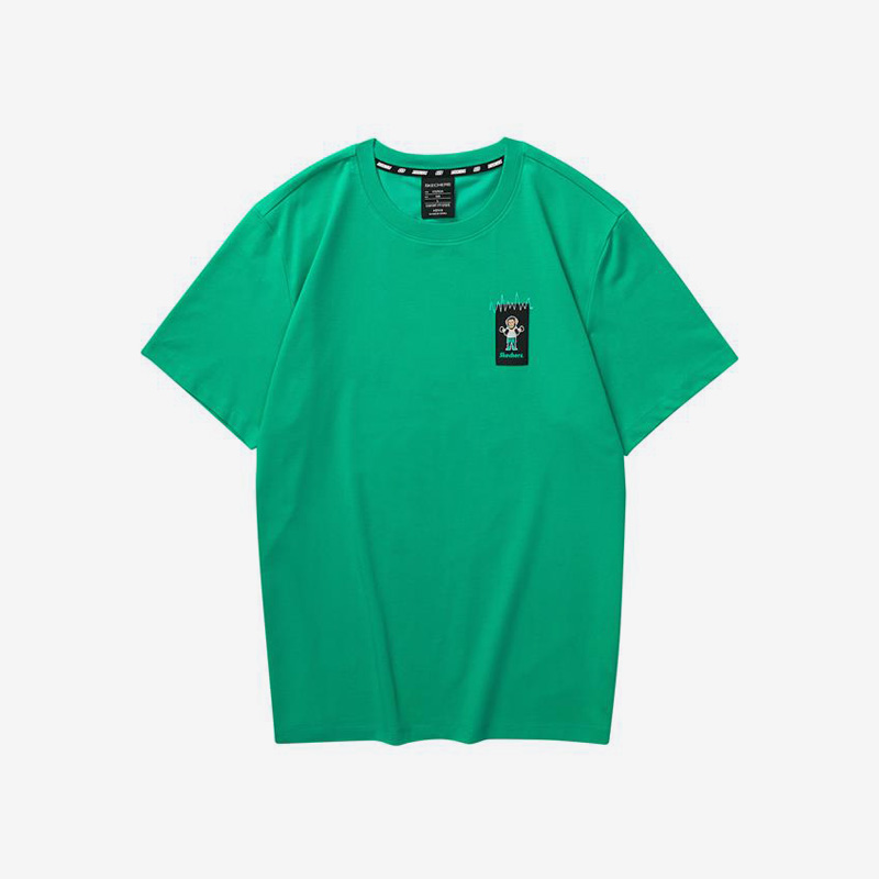 Skechers/斯凯奇正品SHORT SLEEVE TEE男女同款针织短袖T恤衫