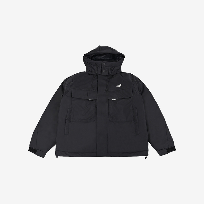 New Balance/NB正品冬季新款男子保暖拉链连帽羽绒服AMJ44399-BK