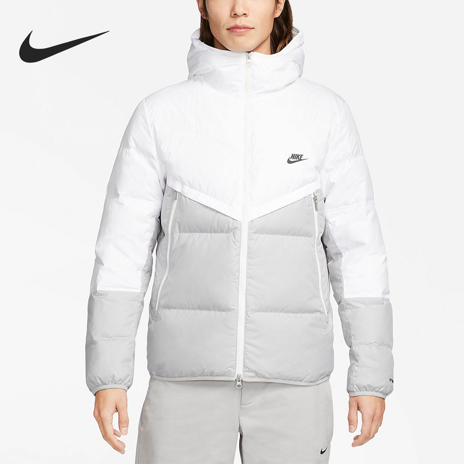Nike/耐克官方正品冬季男士拼接连帽时尚保暖羽绒服DV1132-100,运动服/休闲服装,运动羽绒服,淘宝优惠券,粉丝福利购,淘宝优惠卷