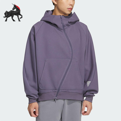 Adidas/阿迪达斯正品FOS KNIT JACKET男士针织宽松连帽外套KC0172