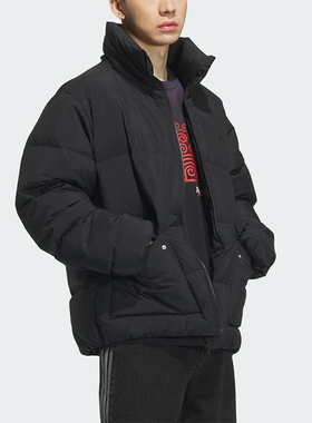 Adidas/阿迪达斯正品三叶草男士户外立领防风运动羽绒服KD1857