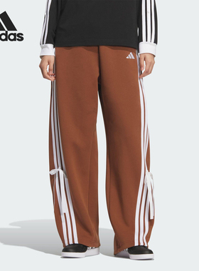 Adidas/阿迪达斯正品2025秋季款女士运动松紧腰长裤KG3856