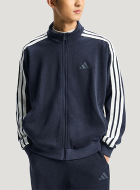 Adidas/阿迪达斯正品2025冬季款男士运动仿牛仔立领外套KR2487