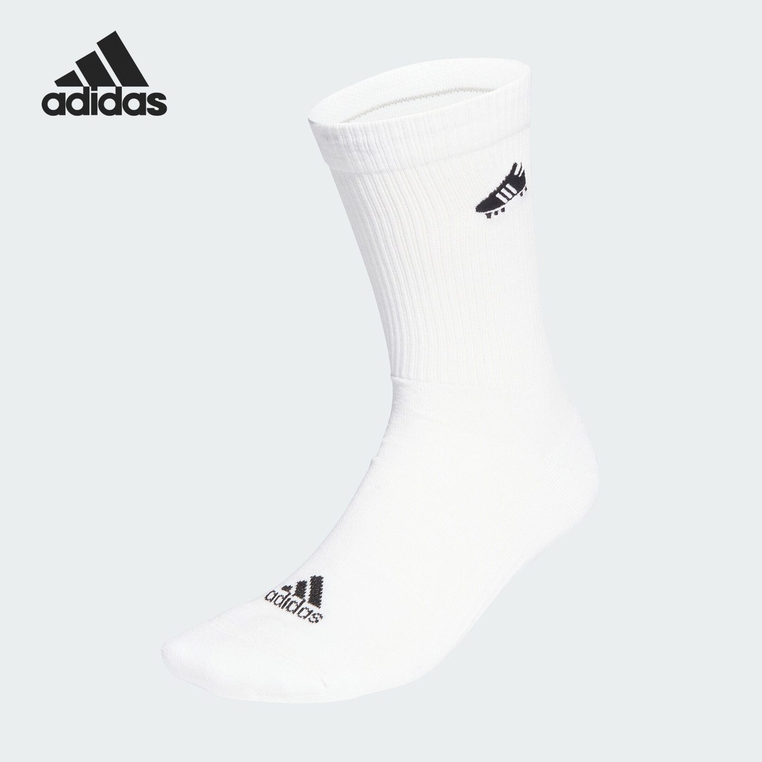 Adidas/阿迪达斯正品BOOT SOCK 1PP 男女运动袜一双装IK7496