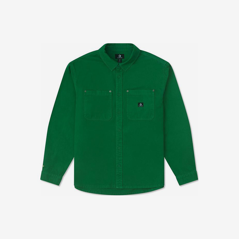 Converse/匡威正品新款男子宽松透气翻领长袖衬衫10026908-A02