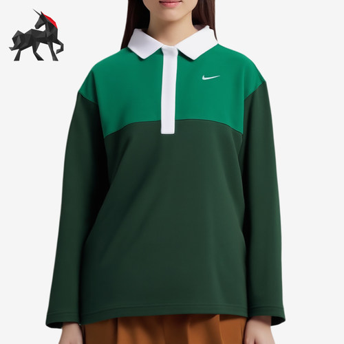 Nike/耐克正品运动休闲拼色长袖Polo衫新款经典POLO衫IF0358-323