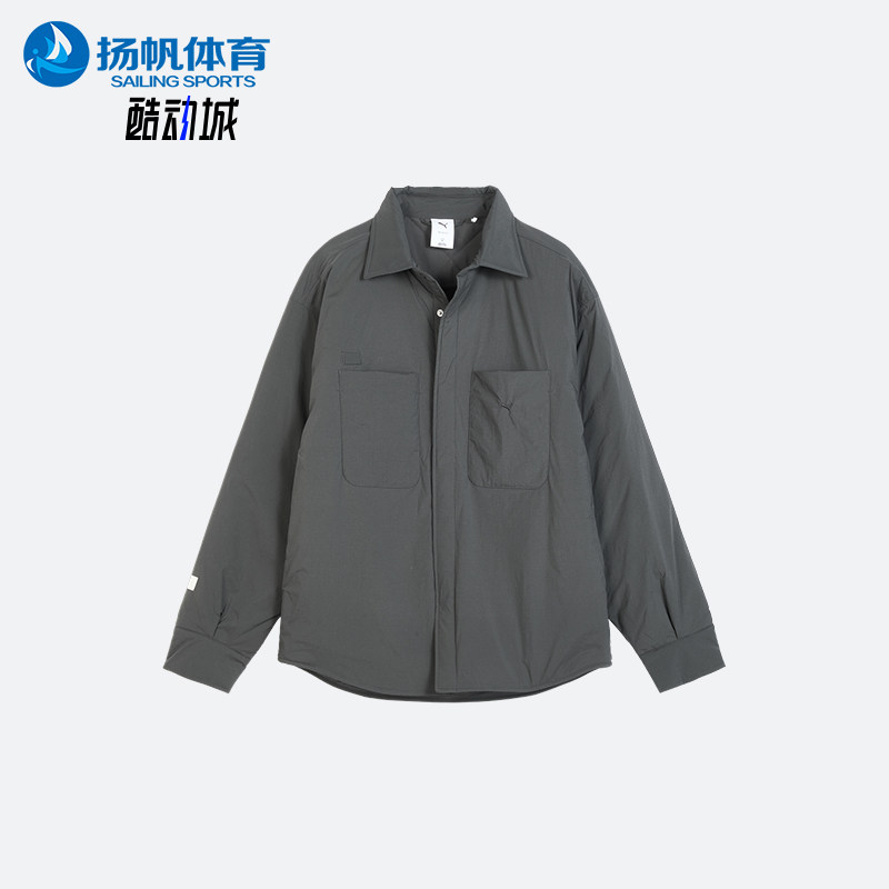 Puma/彪马正品2025秋季款男女长袖宽松衬衫式加棉外套633477-44
