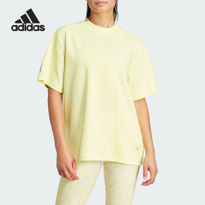 阿迪达斯女士运动宽松短袖