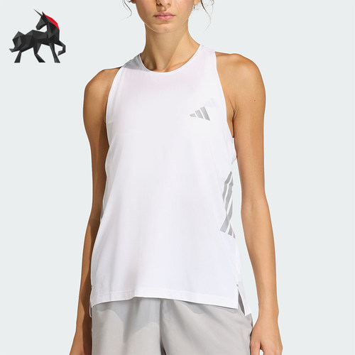 Adidas/阿迪达斯正品夏季款女士印花透气经典圆领无袖背心KE6844