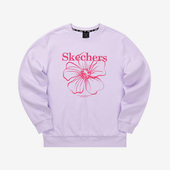 男女运动休闲时尚 Skechers 新款 秋季 印花圆领卫衣 斯凯奇正品