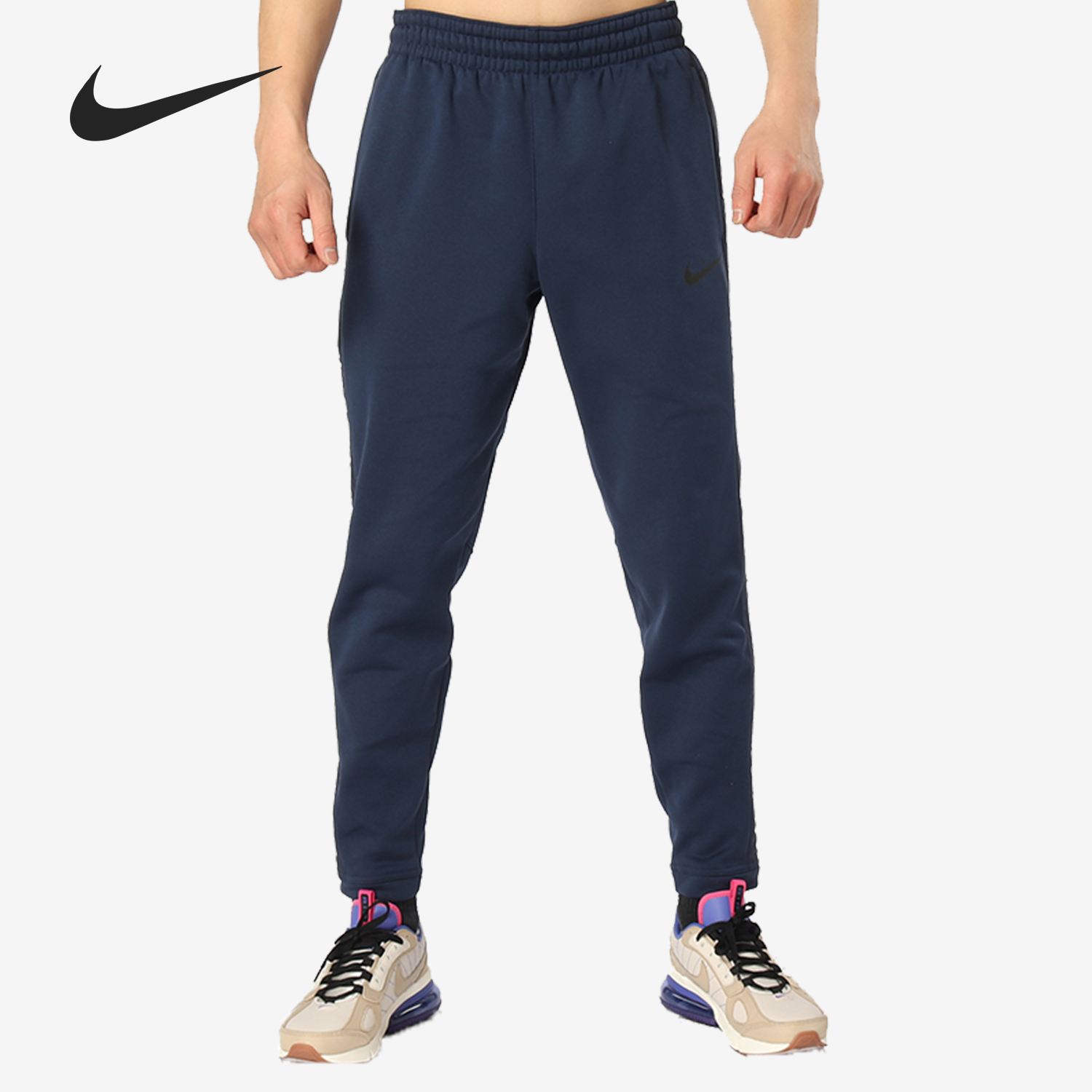 Nike/耐克正品男子篮球时尚运动加绒保暖小脚针织长裤 926468