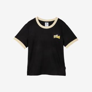 彪马官方正品 新款 Puma 秋季 女士简约时尚 舒适透气运动休闲短袖