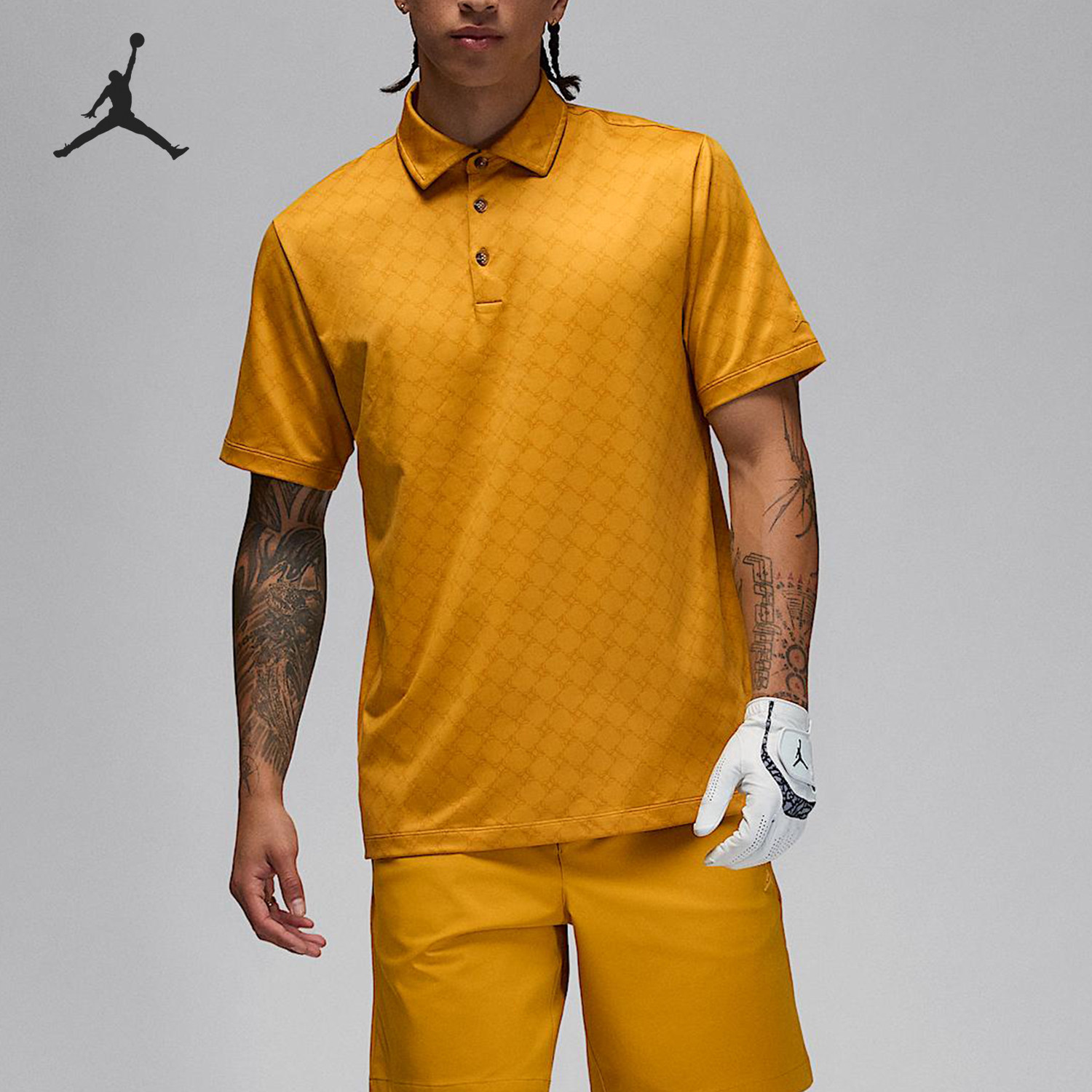 Nike/耐克官方正品JORDAN男士运动休闲格子POLO衫T恤HV1155-772