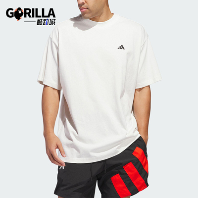 Adidas/阿迪达斯正品2025夏季款男士经典篮球宽松休闲短袖JC7853