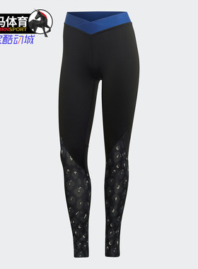 Adidas/阿迪达斯正品ASK L AIQ3 T 女装训练休闲运动紧身裤DX7542
