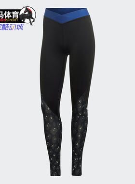 Adidas/阿迪达斯正品ASK L AIQ3 T 女装训练休闲运动紧身裤DX7542