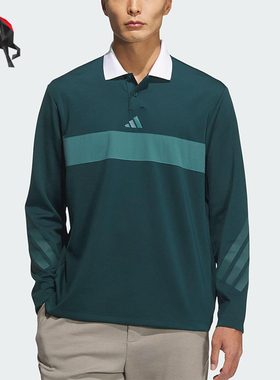 Adidas/阿迪达斯正品2025秋季款男士运动翻领高尔夫POLO衫JM9580