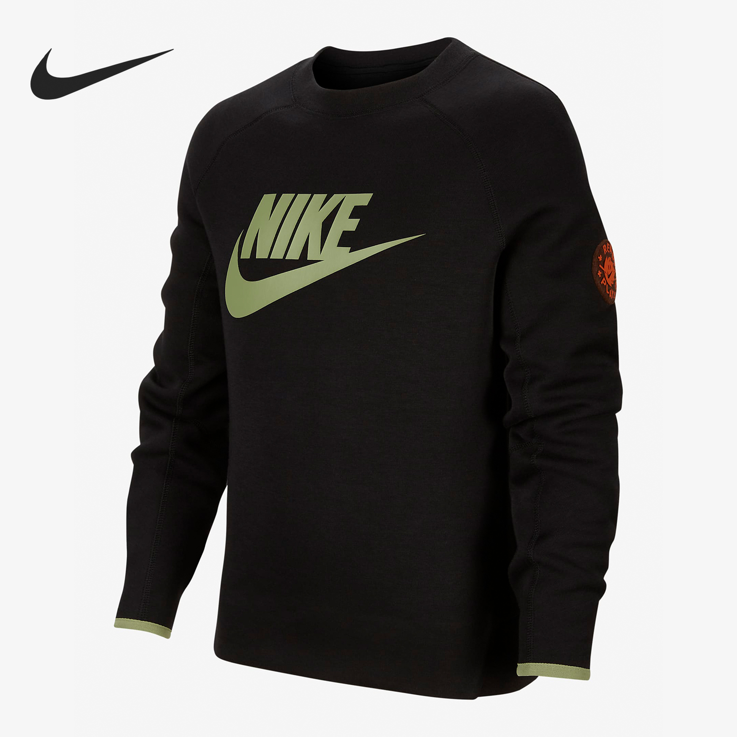 Nike/耐克正品新款大童复古圆领针织运动休闲卫衣FV3999-010