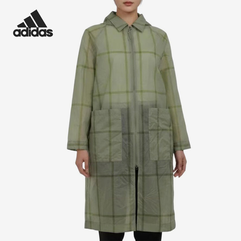Adidas/阿迪达斯正品拉链翻领拼色长袖夹克女夹克外套KV9223