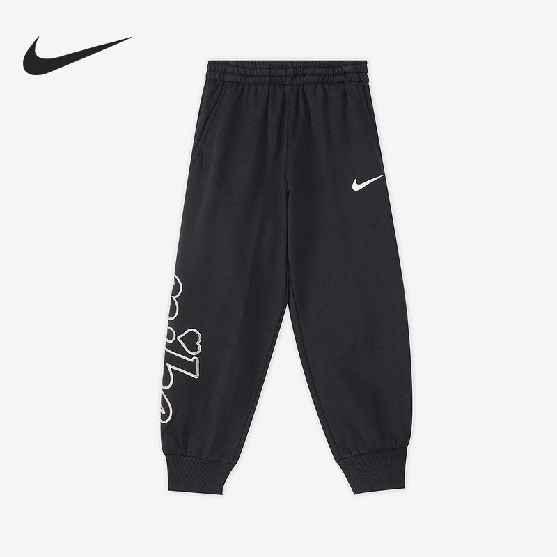 耐克小童运动针织加绒束脚长裤