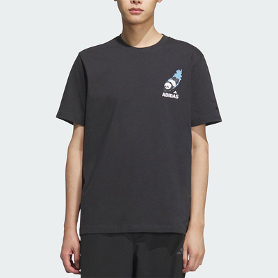 Adidas/阿迪达斯正品2025夏季男士印花经典休闲圆领短袖KC0975