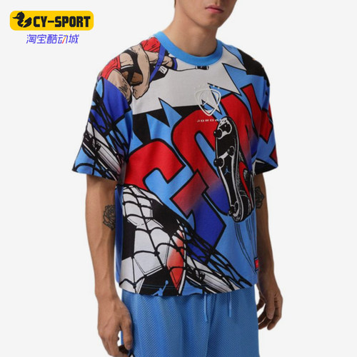 Nike/耐克正品JORDAN满印短袖T恤新款男经典短袖T恤IO0013-100