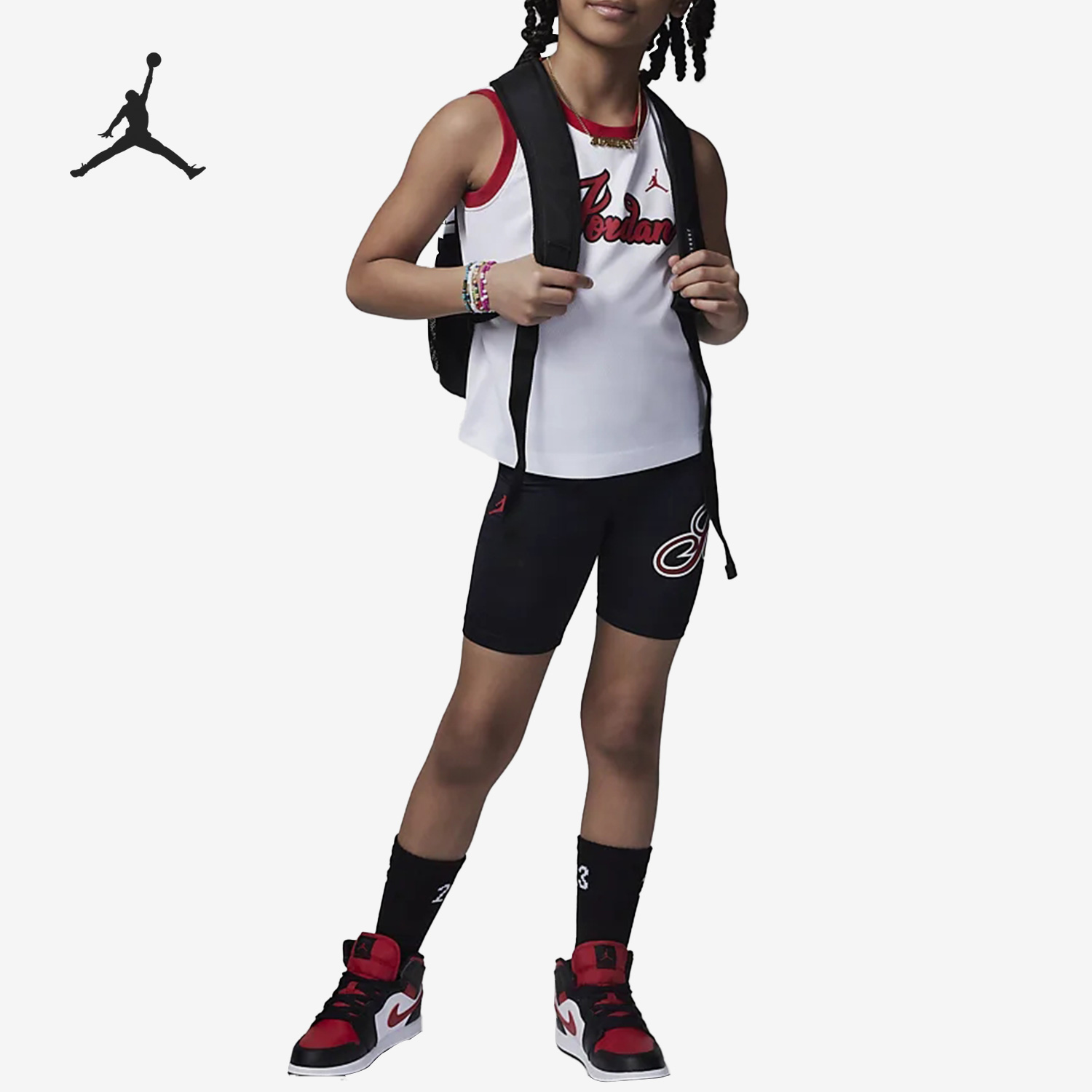 Nike/耐克正品Air Jordan小童运动背心短裤套装FQ0730-010