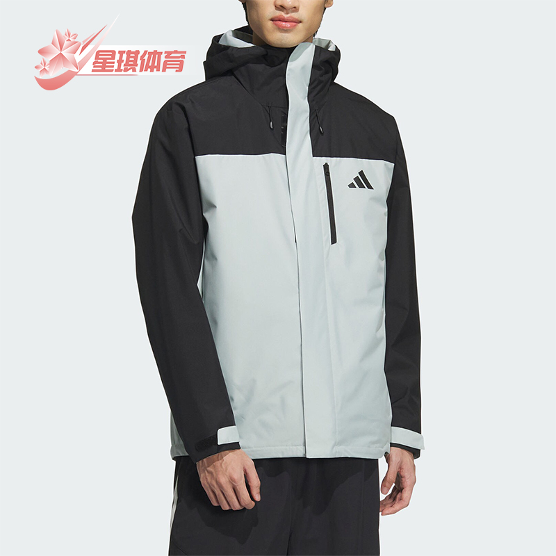 阿迪达斯男女三合一加绒冲锋衣