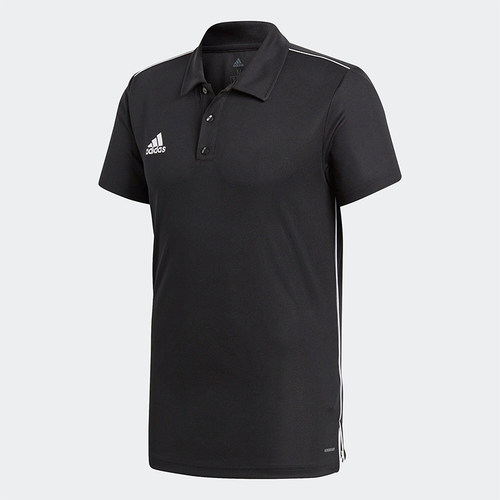 Adidas/阿迪达斯正品CORE18新款男黑白色短袖POLO衫CE9037