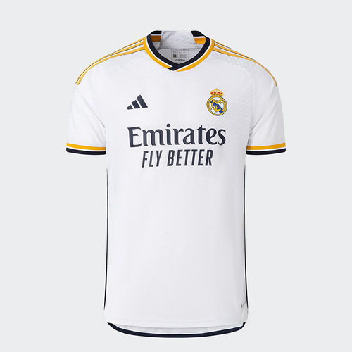 Adidas/阿迪达斯正品皇马球员版主场足球男子运动短袖IA5139