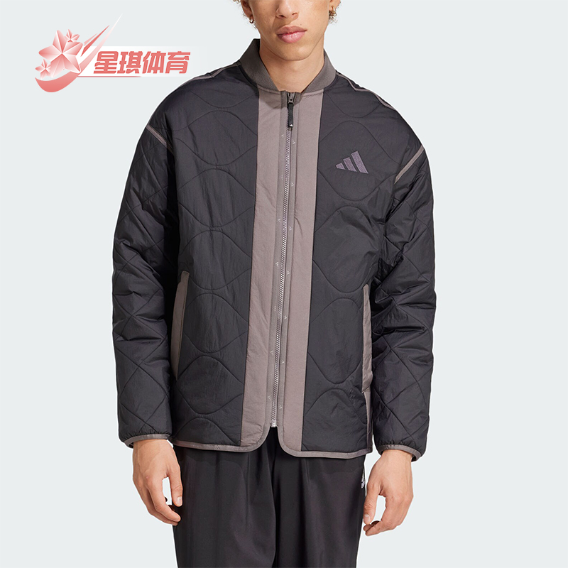 阿迪达斯男士保暖宽松棉服