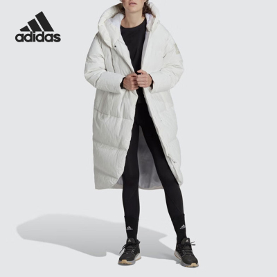 Adidas/阿迪达斯正品户外运动女士休闲宽松长款羽绒服HN9939