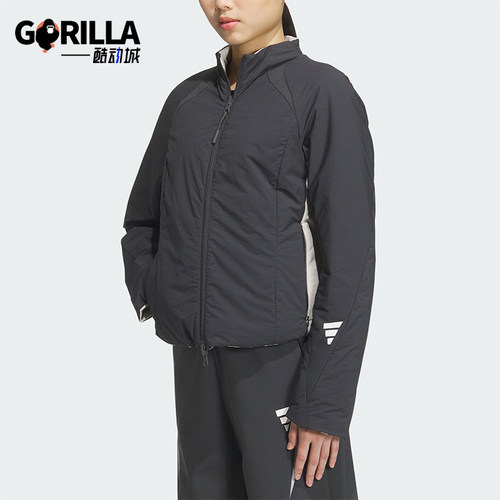 Adidas/阿迪达斯正品FUSTL W P JKT女士双面穿修身棉服JM4249