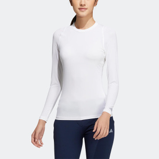 女子透气高尔夫运动长袖 新款 T恤HT0026 阿迪达斯正品 Adidas