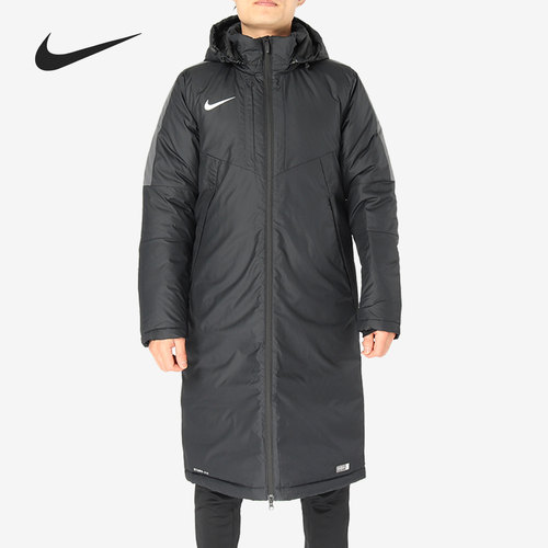 耐克正品男中长款保暖运动棉服