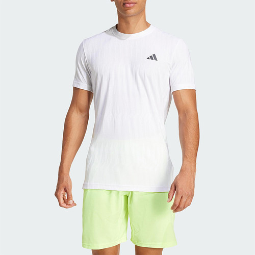 Adidas/阿迪达斯正品夏季男士凉爽网球运动经典修身短袖T恤JF4386