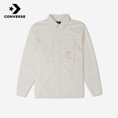Converse匡威正品新款兔年男子简约贴片口袋长袖衬衫外套10025506
