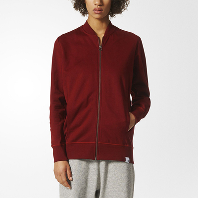 Adidas/阿迪达斯正品三叶草女士透气拉链宽松长袖休闲夹克BQ8244
