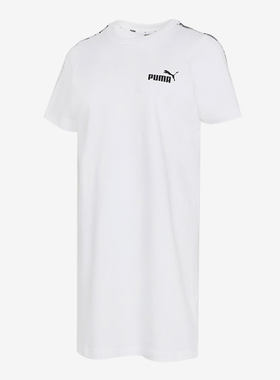 PUMA/彪马当季新款女子白色圆领短袖运动休闲连衣裙533194-02