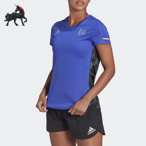 Adidas/阿迪达斯正品夏季女士跑步运动复古透气短袖T恤HG5550