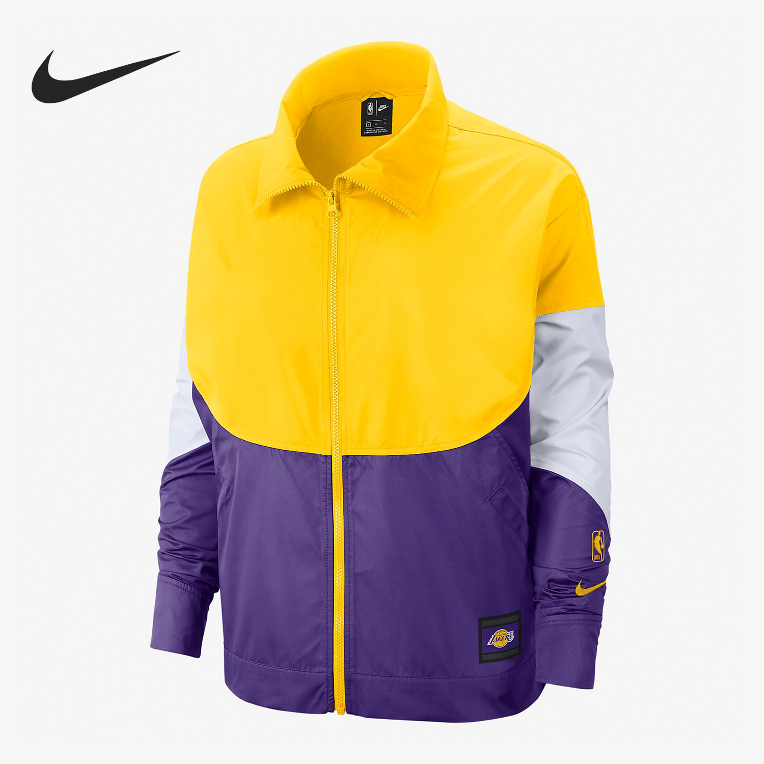 Nike/耐克正品新款女子湖人队篮球梭织运动夹克外套CJ7177
