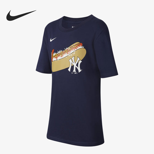 Nike/耐克正品MLB 纽约洋基队大童柔软针织短袖DX5241-410